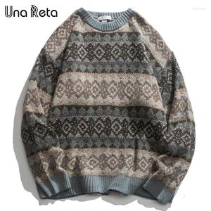 Men's Sweaters Una Reta Geometry Sweater Autumn Winter Hip Hop Men Streetwear Print Pullover Tops Harajuku Couple