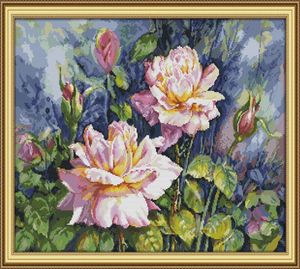 Pinturas de decoração de cenário de flores vintage de rosa