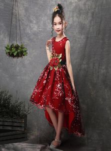 Nuovo Brand Flower Girls Dress Kids Kids Party Wedding Gowns for Children Ceremonia di laurea per bambini Kids Long Tail Formal Wear Y16625155