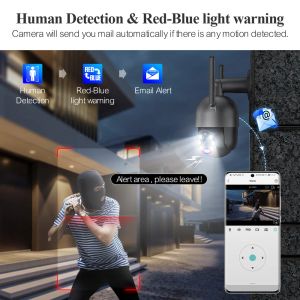 System Techage Hd 4mp 8mp Wifi Surveillance Camera Ai Ptz Human Detection Wireless Color Night Vision Two Ways Audio Cctv System
