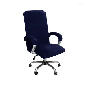 Chair Covers Soft Velvet Office Armchair Cover Stretch Computer Thickened Rotating Case Funda Silla Escritorio