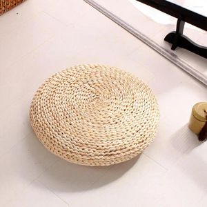 Pillow Useful Chair Seat Mat Skin-friendly Straw Weave Handmade Tatami Healthy Round Shape For Swing