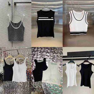 Moda Women Tanki Camis Anagram-Embram Cotton-Blend Tank Top Shorts Designer Nylon Joga Suit Fitness Sports Bra Mini stroje K4L9