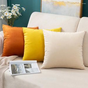 Pillow Cover Pure Velvet Sofa White Decorative Pillows Cojines Decorativos Para