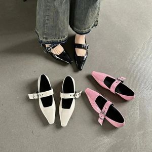Casual Shoes Bailamos 2024 Women Flats Fashion Grunt Ladies Soft Mary Jane Outdoor Dress Flat Ballet Mujer