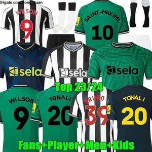 TONALI 23 24 Soccer Jerseys Kids Kit Bruno G. Wilson Saint New Maximin Isak Football Shirt målvakt Home Away Third Set Fan Player Version