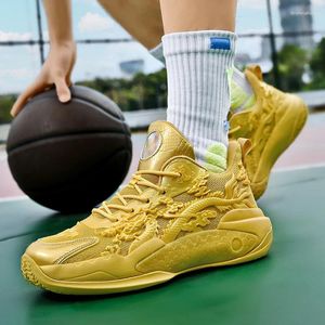 Sapatos de basquete homens e mulheres luminosos respiráveis -tênis absorventes botas de moda juvenil