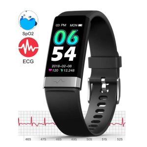 TOPS V19 Smart Bracelet ECG+PPG+HRV Freqüência cardíaca Blood Presura Sleep Monitor Sport Fiess Rastreador LED Smart Watch Wrist Smartband