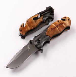 Browning X50 Flipper Titanium Pocket Folding Knife 440C 57HRC Tactical Camping Hunting Survival Knife Military Utility Clasp EDC T1437036