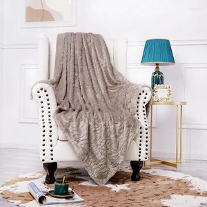Cobertores Falas falsas de peles de luxo macio macio aconchegante para sofá -cama cadeira quarto garotas meninas presentes