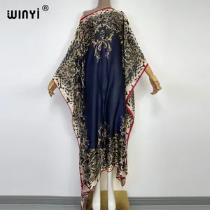 Vestidos de moda de roupas étnicas Africa Recomendar vestidos impressos de seda kaftan maxi