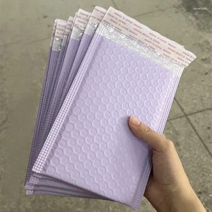 Bolsas de armazenamento 50pcs roxo bolha mala direta Bolsa self SEAL Supplies para pequenas empresas envelopes de correspondência acolchoados poli