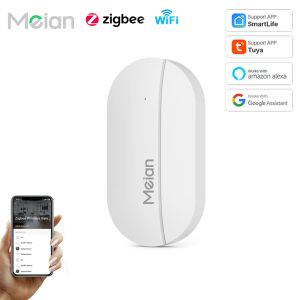 Kits Tuya Zigbee3.0 Smart Home WiFi Door Sensor Öppna/stängda detektorer Säkerhetsskydd Alarm System Hem Säkerhet Alarm Tuya App