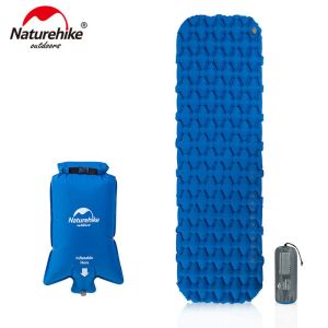 Gear Naturehike Rozszerz nylonowe śpiwór śpiworów TPU Lekkie wilgoć w powietrzu Mattress Portable Iatable Mattress Camping Mata