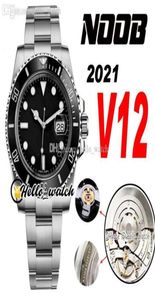 2021 N V12 116610 SA3135 Automatisk herrar Titta på svart keramik Bezel och Dial 904L Steel Armband Ultimate Super Edition Rätt SH1942708