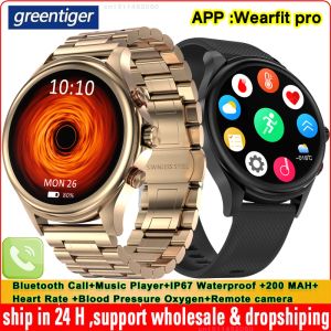 Tittar original MW One Smart Watch Bluetooth Call Music Player IP67 Vattentät blodtryck Syre Remote Camera Fitness Smartwatch