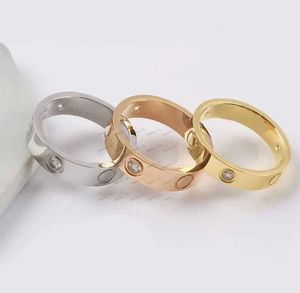 Smyckesdesigner Love Ring Women's Designer Ring Desinger Jewelry 18K Gold Plated Titanium Rostfritt stål Ringpar Set Smyckesgåva nr 5-11