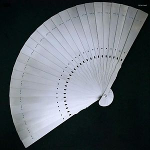 Dekorativa figurer All-Titanium Alloy Hollow Folding Fan Ten-Inch Tai Chi Hanfu Fitness Martial Arts Defense Home Decor Gift For