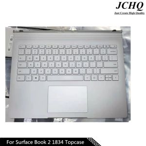 Kort JCHQ Original Topcase för Surface Book 2 1834 13.5 tum toppcase med tangentbord gångjärn batteri spårplatta bottenväska