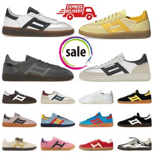 Top Fashion Spezial Buty mężczyźni kobiety swobodne buty Wales Bonner prawie żółta guma rdzeń czarny szary cztery srebrne metalowe piłka ręczna Spezials Treakers