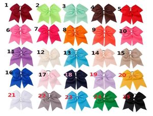 20pcs 196 Kolory Dostępne 8 cali Dziewczyny Hair Bow Grosgrain Wstążka Cheer Bow Elastyczne opaskę Ponytail Uchwyt do włosów dla dziewczyn Włosy Dostęp 4615249