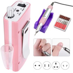 Комплекты 35000 об / мин Перезаряжаемая ногтевая тренировка Hine Portable Manicure Drill Hine Profession