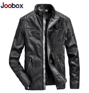 Joobox Fashion Winter Lederjacke Männer stehen Kragen Motorrad gewaschener Retro Lederjacke dünne europäische Größe Herrenschichten 2010265392503