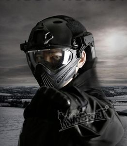 Wosport Nuovo casco tattico per utensili per esterni con maschera per paintball airso softbball cs wargame motociclette ciclistica a caccia tattica1993775