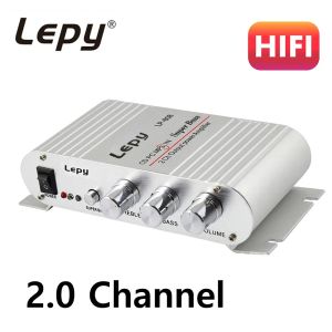 プレイヤーLepy LP808ミニデジタルHIFIカーパワーアンプ2.0チャンネルデジタルサブウーファーステレオバスオーディオプレーヤーMP3、MP4に適しています