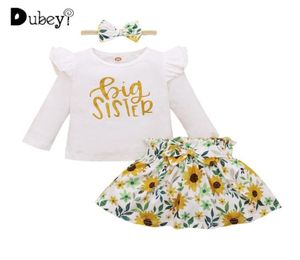 Kläder sätter barn flickor kläder outfits baby flicka set stor syster 3 bit för outfit fall3494362