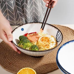 Tigelas tigelas japonesas tigela de cerâmica tigela instantânea chapéu de bambu instantâneo sopa de tamanho grande para restaurante doméstico