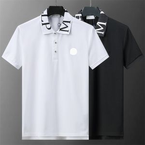 Summer Lapel Herrenmarke Kurzärärmelte Business Casual Europa und USA auf der Basis von 100% Cotton High-End-Designer-Brief Print Fashion Polo Shirt