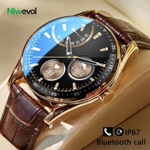 Watches Niwevol Bluetooth Call Smart Watch Men 2021 New Music Playback Custom Dial Heart Rate Sports Fitness Smartwatch For Android Ios