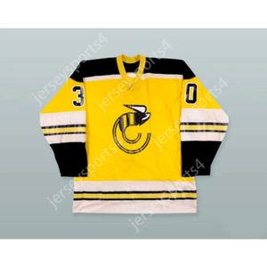 Gdsir Custom Wha Michel Dion 30 Cincinnati Stingers Hockey Jersy