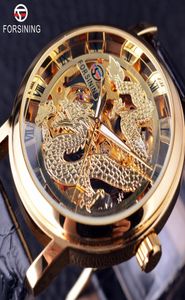 ForSining Chinese Dragon Skeleton Design Transaprent Case Gold Watch Mens Watches Top Brand Luxury Mechanical Male Wrist Watch9916924
