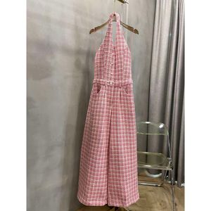 2024 Women's Clothing plaid jumpsuit Spring Summer New 333