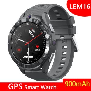 Смотрите Lemfo Lem16 Smart Watch Men 8 Core 6G 128G SmartWatch 2022 Android 11 GPS SIM -карта Wi -Fi 8MP Camera 900MAH 1,6 дюйма 400*400 пикселей