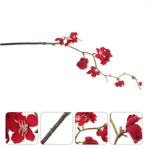 Dekorativa blommor Simulering Plum Blossom Ceramic Flower Vase POGRAPHY Prop Branch Wedding Bouquet for Home Plastic Artificial