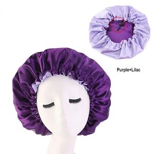 Reversible Satin Bonnet Hair Caps Double Layer Adjust Sleep Night Cap Head Cover Hat For Curly Springy Hair Styling Accessoriesfor reversible satin bonnet