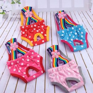 Hundkläder Pet Shorts Diaper Sanitary Physiologic Pants Washable Panties Menstruation Dot Print Underwear Briefs For Girl Dogs