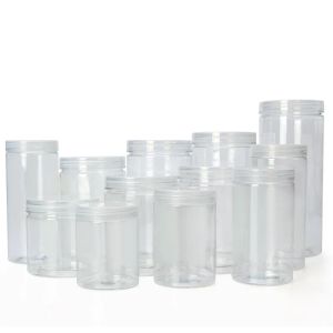 Flaschen 20pcs leer klaren Kunststoff klare kosmetische Kosmetikgläser Make -up -Behälter Jar 30/50/60/080/100/120/150 ml Lebensmittelqualität Proben -Pot -Container