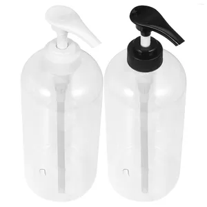 Liquid Soap Dispenser 2 Pcs Shampoo Bottle Hand Automatic Clear Pump The Pet Conditioner Bottles