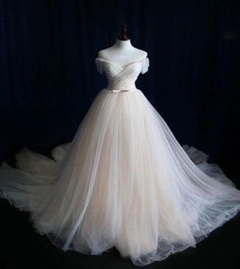 Pinterest Real Image Wedding Dress 2017 Elegant Fabric Tulle Off Sholder Floor Length Weddding Gowns3769376