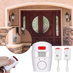 Kits Wireless Motion Sensor Detector Alarm for Home Door Window Garage Alarm Security System 120dB Loud Siren with 2 Controls