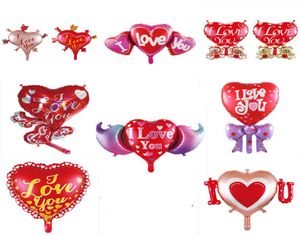 Valentine039S Day Love You Heart Balloon Heartshaped Foil Balloons Wedding Decor Cartoon Balloons Party Valloon T8896740