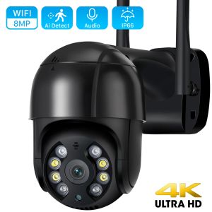 Kameralar 4K 8MP WiFi IP Kamera 5MP H.265 Kablosuz Açık Mekan PTZ Kamera AI İzleme 3MP HD Güvenlik Kamerası 1080P CCTV Gözetim P2P ICSEE