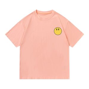 Man Tshirt Drue Short High Caffemy Basic Trube для мужчин и женщин Пара футболка Smiley Face Print