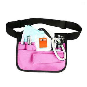 Bolsa da cintura Bolsa para mulheres Bandagem de tesoura prática com estetoscópio suprimentos de fã de nylon leve Fanny Pack Nylon