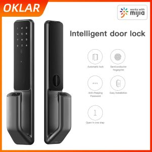 Lock Oklar Intelligent Fingerabdrucktür Schloss für Mijia Mihome App Security Smart Lock Digitales Passwort Automatische Sperre