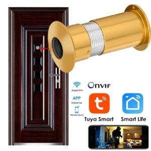 Kapı Zili Tuya Video Peephol Home Camera Motion Tespit Kapı Görüntüleyicisi Videoeye Kablosuz İntercom Ev Güvenliği Tuya Akıllı Wifi Bell